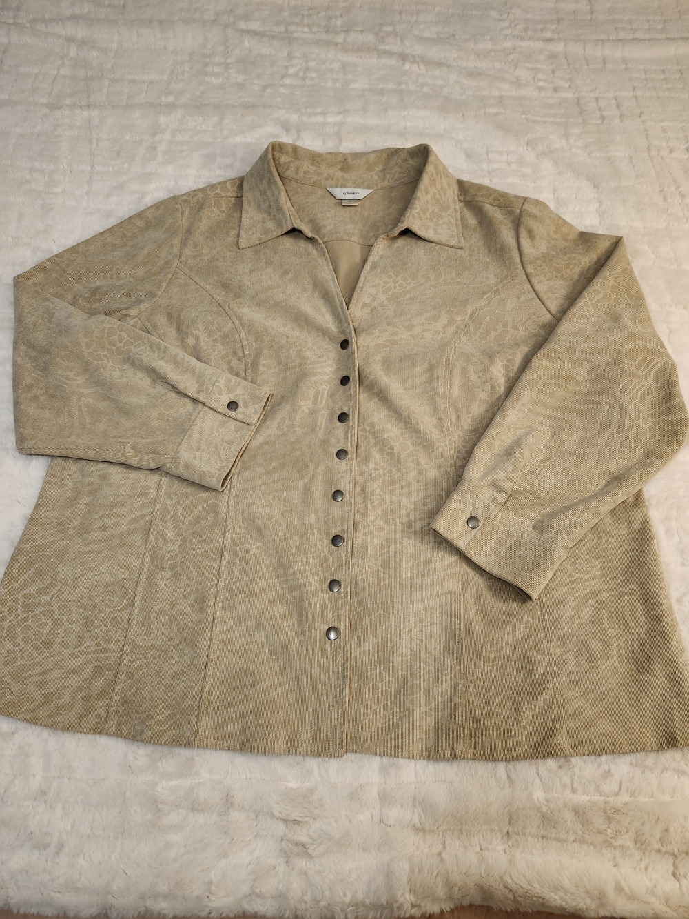 cj banks Women's Button Down Shirt Brown Size 2X